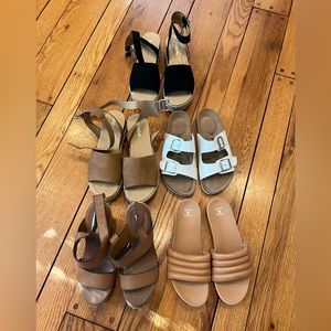 5 pairs - summer shoes , women’s size 8